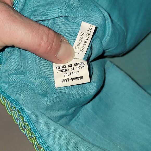 Cappelli Straworld Multicolor Should Crossbody Bag 13" x 9.5" Beautiful Stripes - Picture 9 of 13